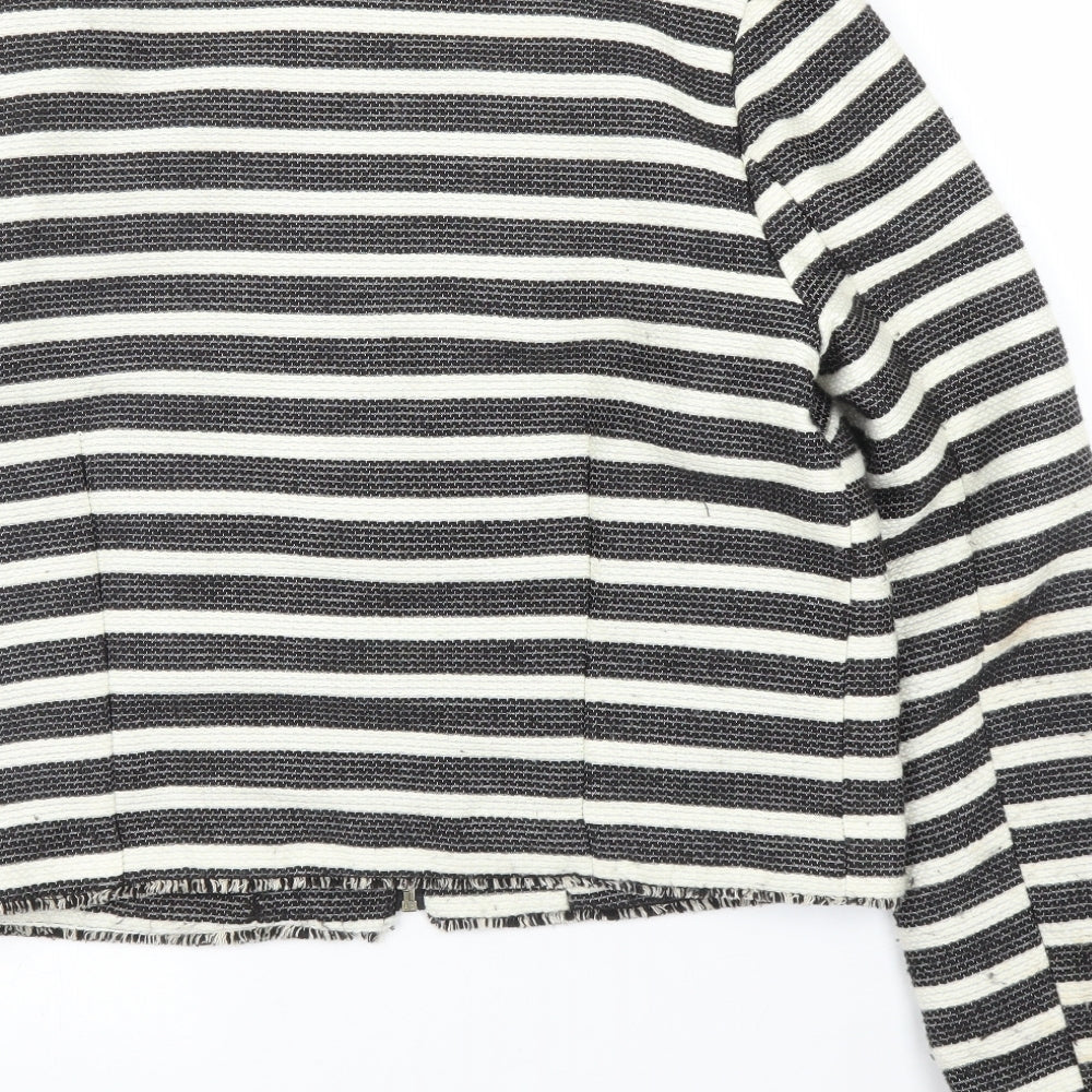 Miss Selfridge Womens Black Striped  Jacket  Size 12  - Chanel jacket