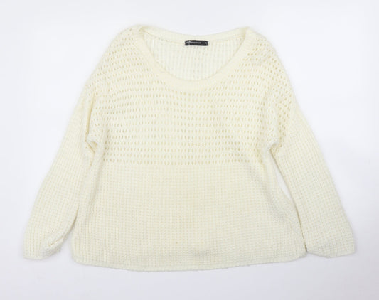 Internationale Womens Ivory   Pullover Jumper Size 10