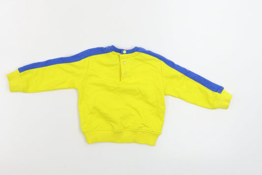Preworn  Boys Yellow   Pullover Jumper Size 6-9 Months