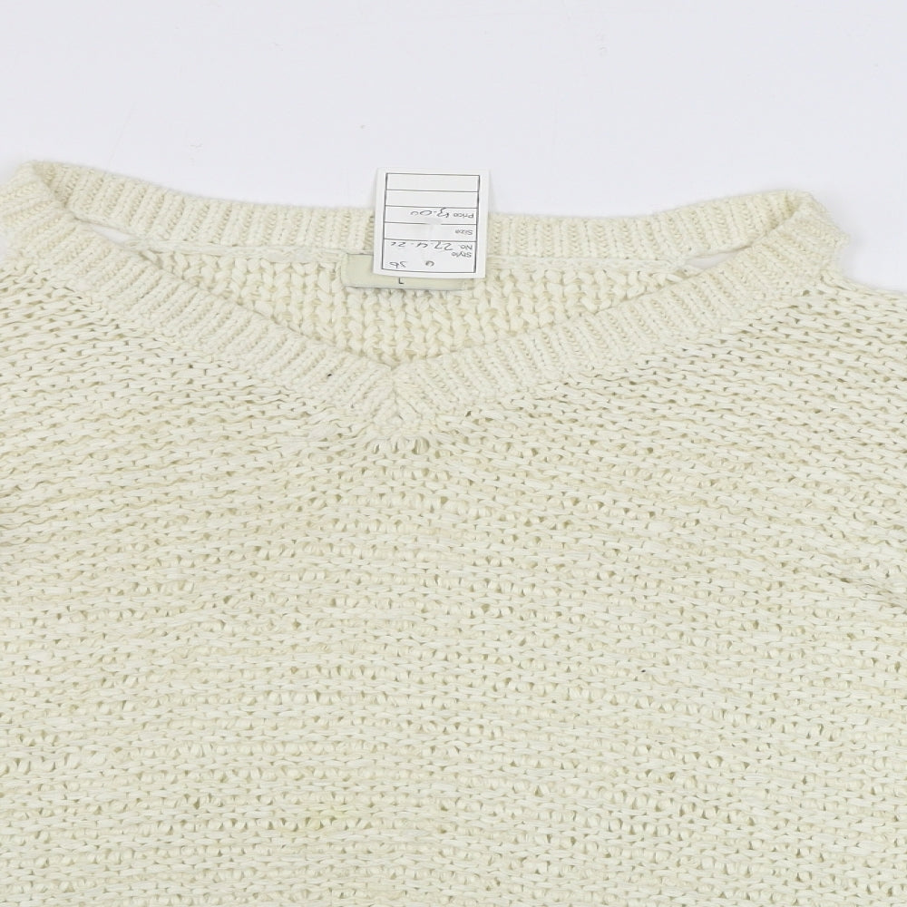 Papaya  Womens Ivory   Pullover Jumper Size L