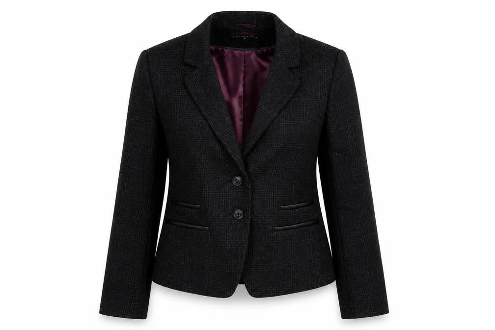 New Look  Womens Grey Check  Jacket Blazer Size 12