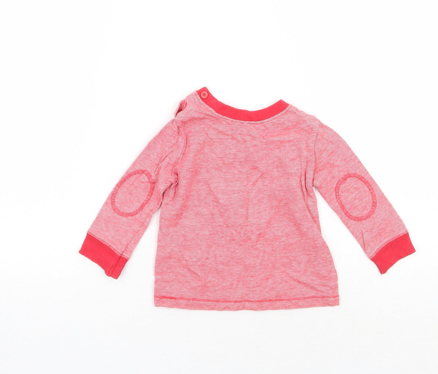F&F Boys Red Striped  Basic T-Shirt Size 3-6 Months