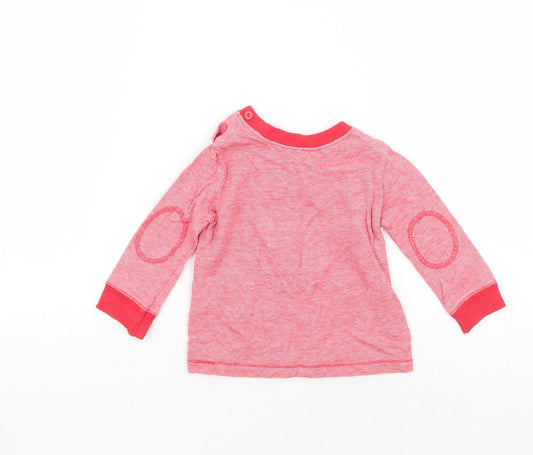 F&F Boys Red Striped  Basic T-Shirt Size 3-6 Months