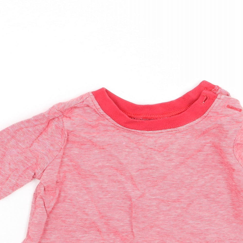 F&F Boys Red Striped  Basic T-Shirt Size 3-6 Months