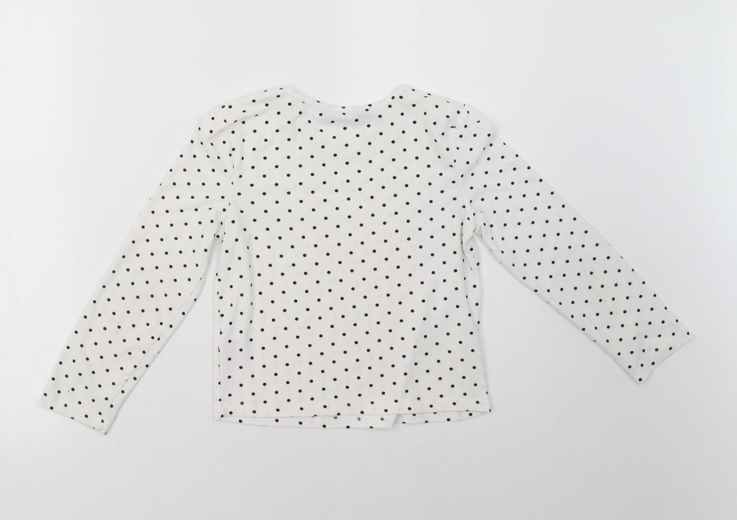 Primark Girls White Polka Dot  Pullover Sweatshirt Size 7-8 Years