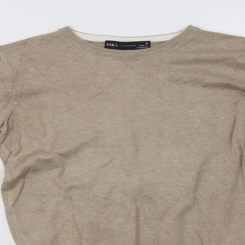 Marks and Spencer Womens Beige   Pullover Sweatshirt Size 6