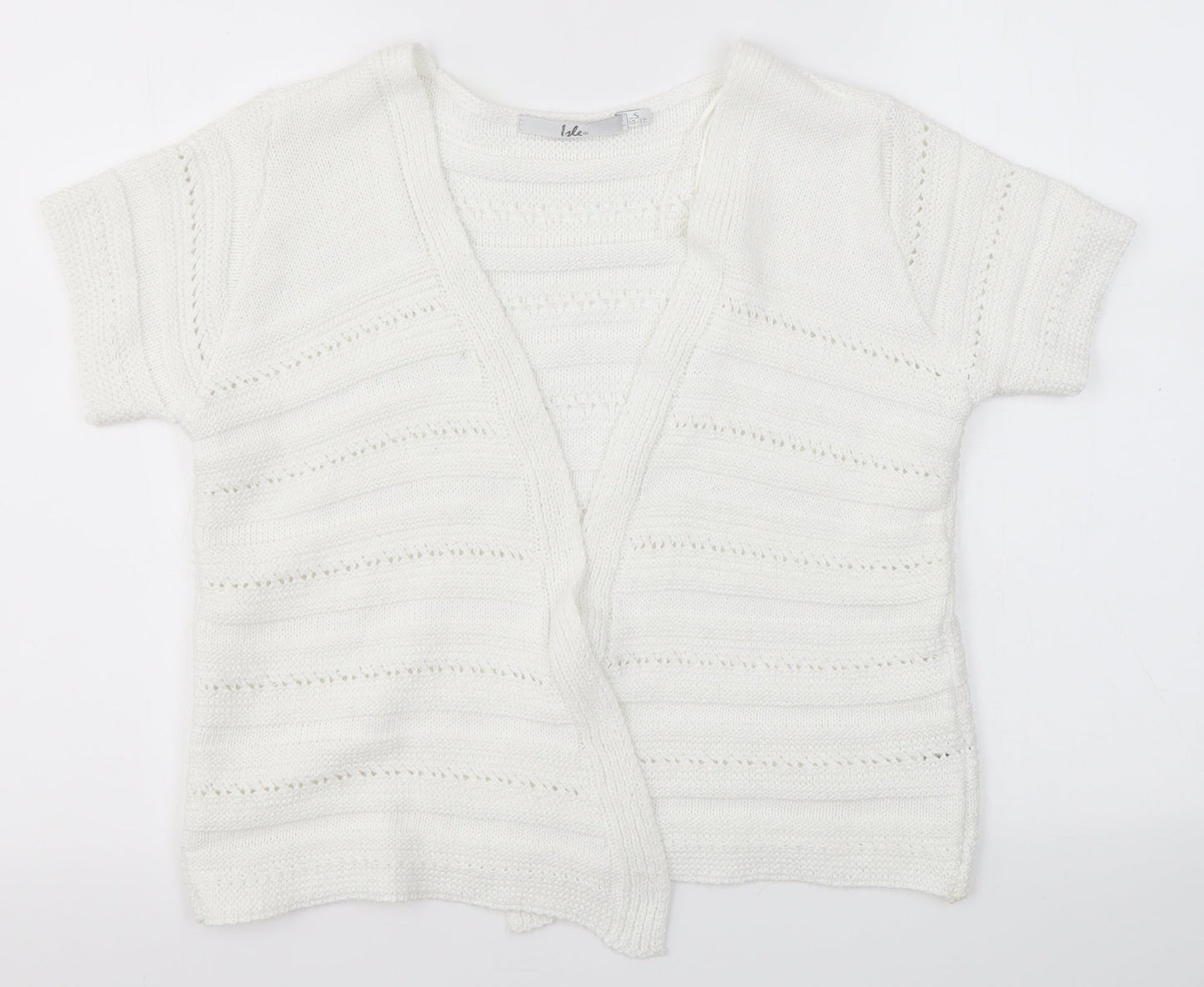 Isle Womens White   Cardigan Jumper Size S