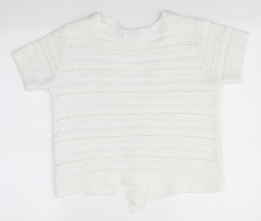 Isle Womens White   Cardigan Jumper Size S