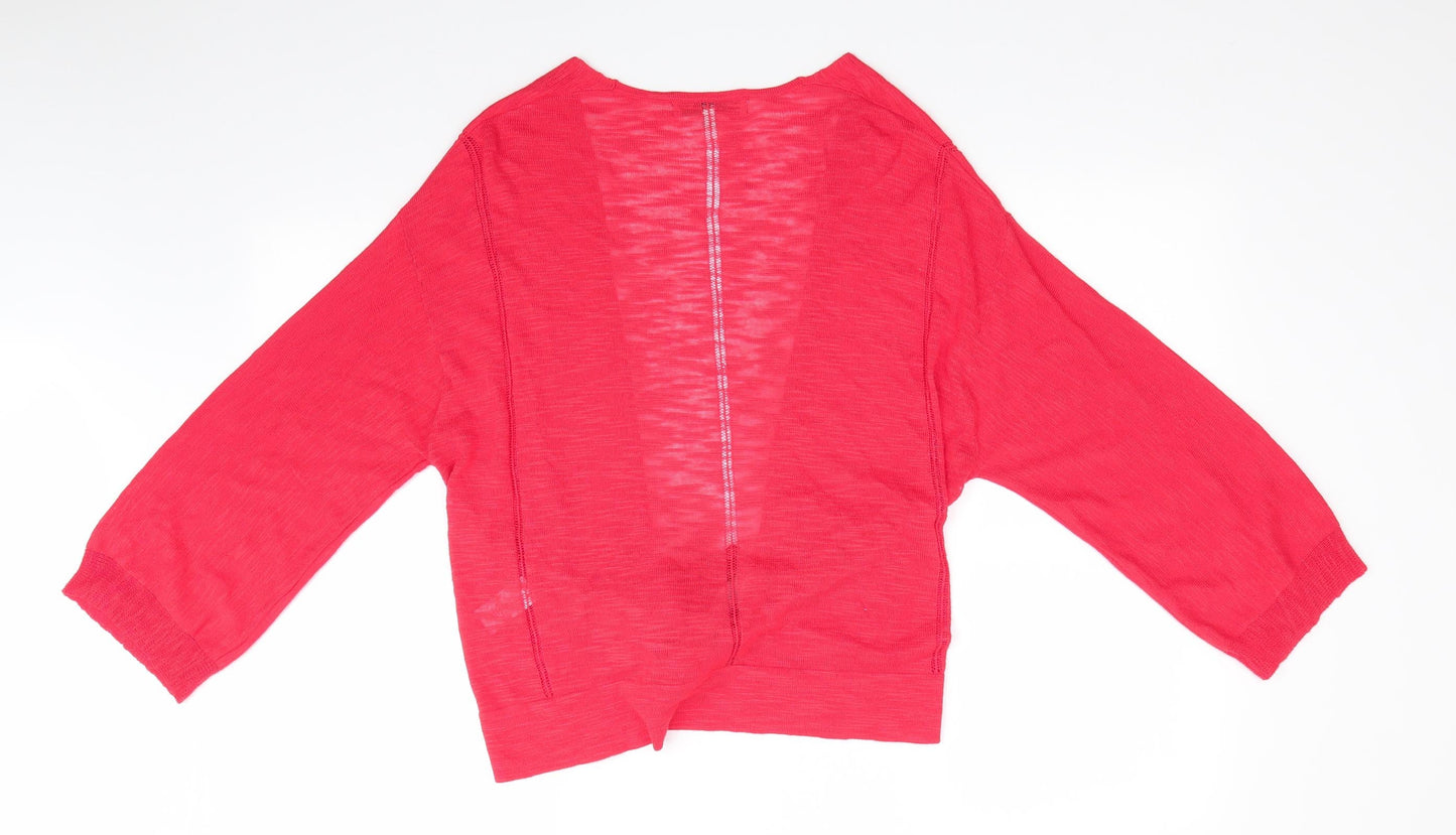 NEXT Womens Orange   Cardigan Jumper Size M  - Open Knit Details