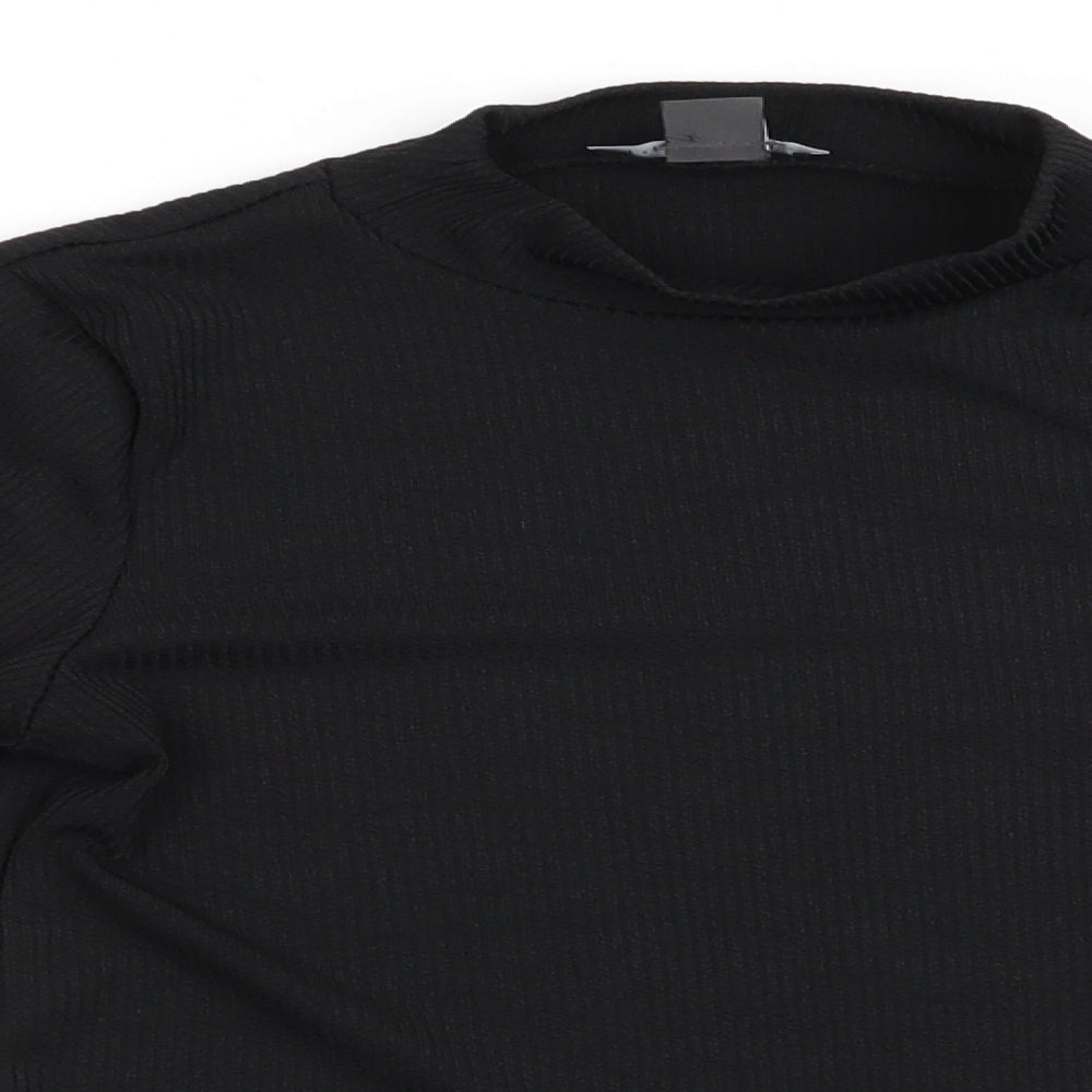 Primark Girls Black   Pullover Jumper Size 12-13 Years  - ribbed fabric