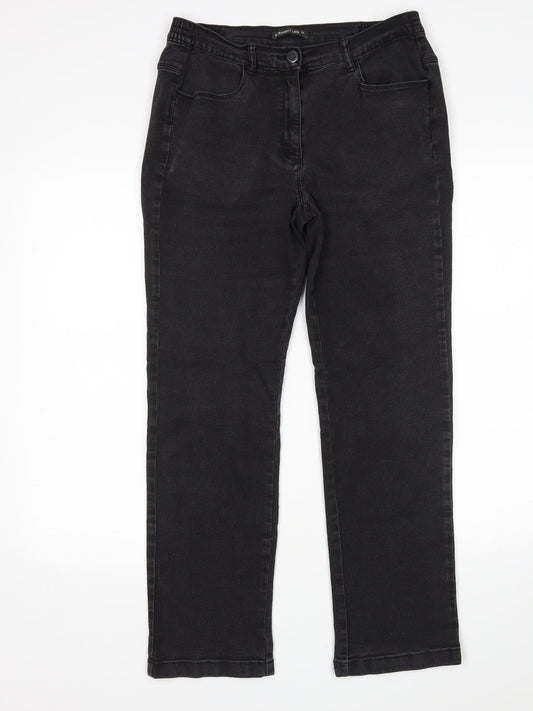Prewron Womens Black   Straight Jeans Size 12 L28 in