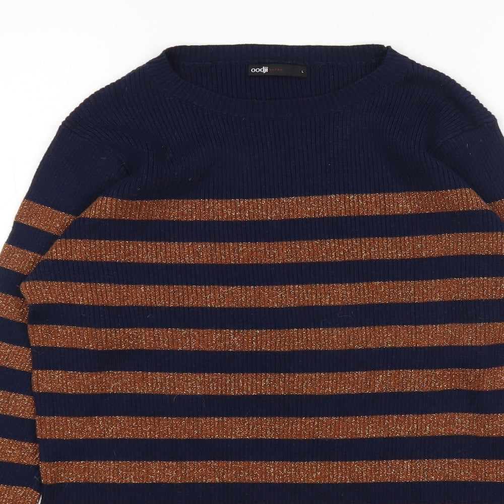 Oodji Womens Multicoloured Striped  Pullover Jumper Size L