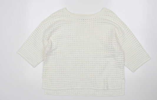 NEXT Womens White   Pullover Jumper Size 14