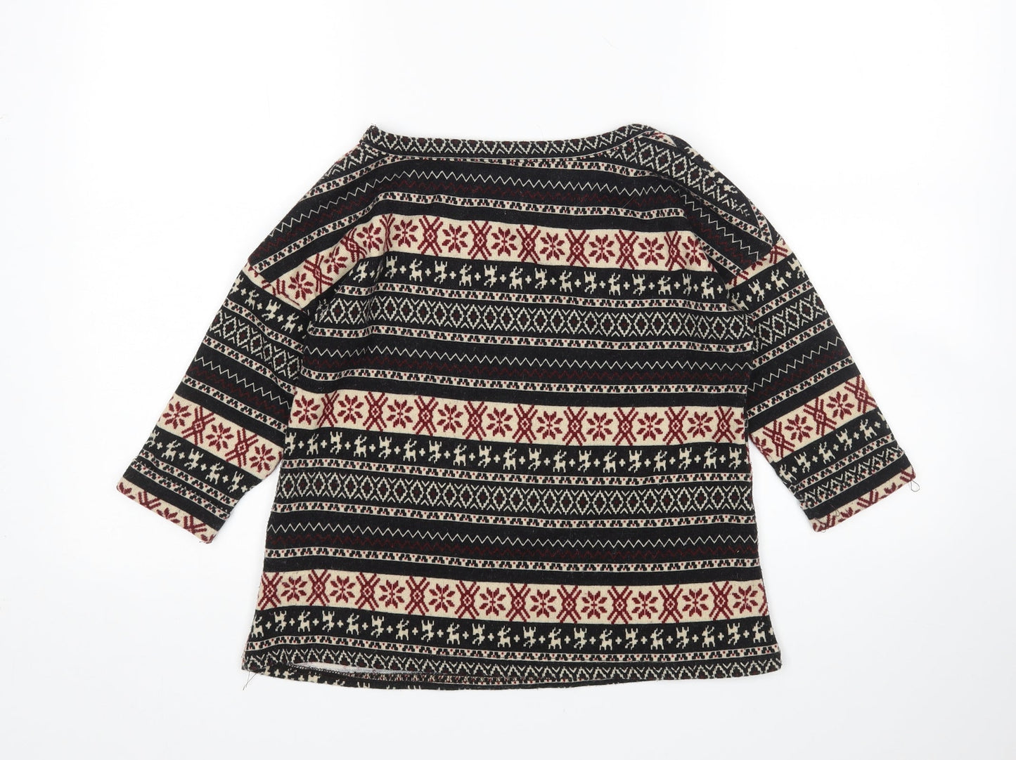 New Look Womens Multicoloured Argyle/Diamond  Pullover Jumper Size 10