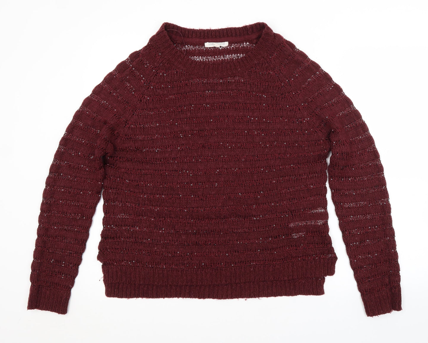 Preworn Womens Purple Striped  Pullover Jumper Size 16