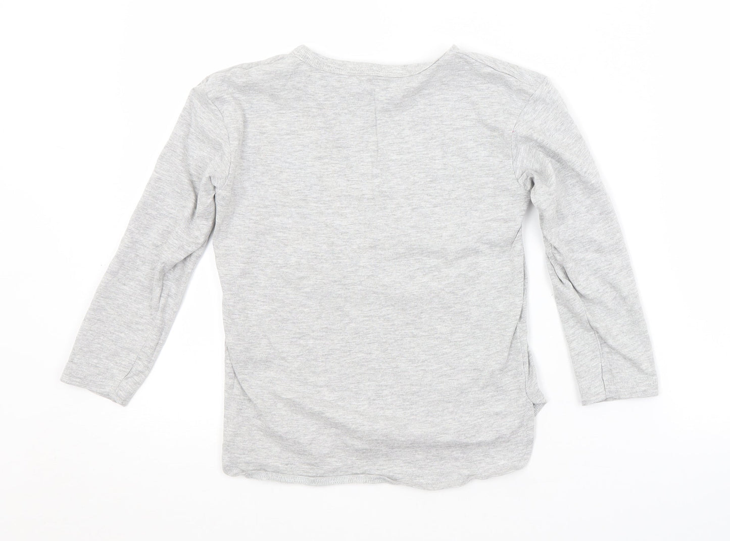 George Girls Grey Batik  Basic T-Shirt Size 5-6 Years