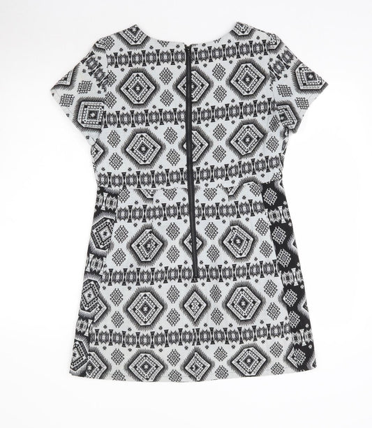 Preworn Womens Grey Geometric  Mini  Size L
