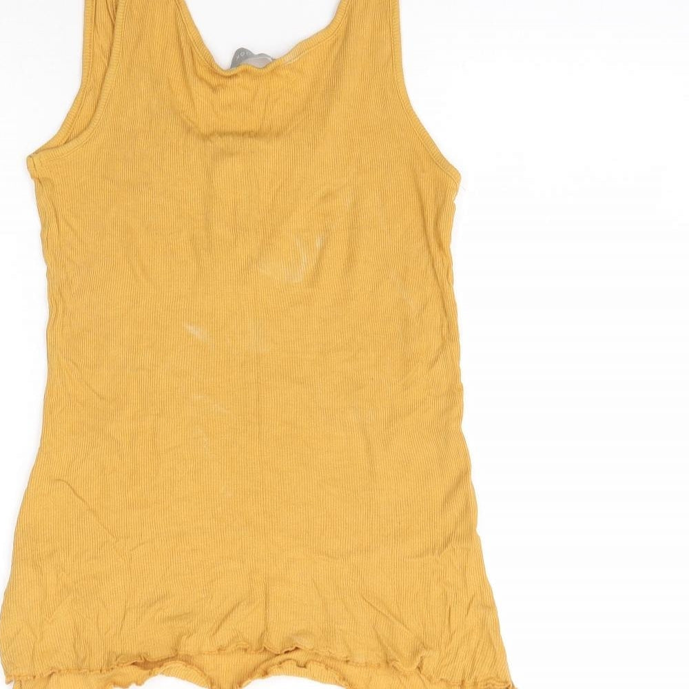 New Look Womens Yellow   Basic Tank Size M