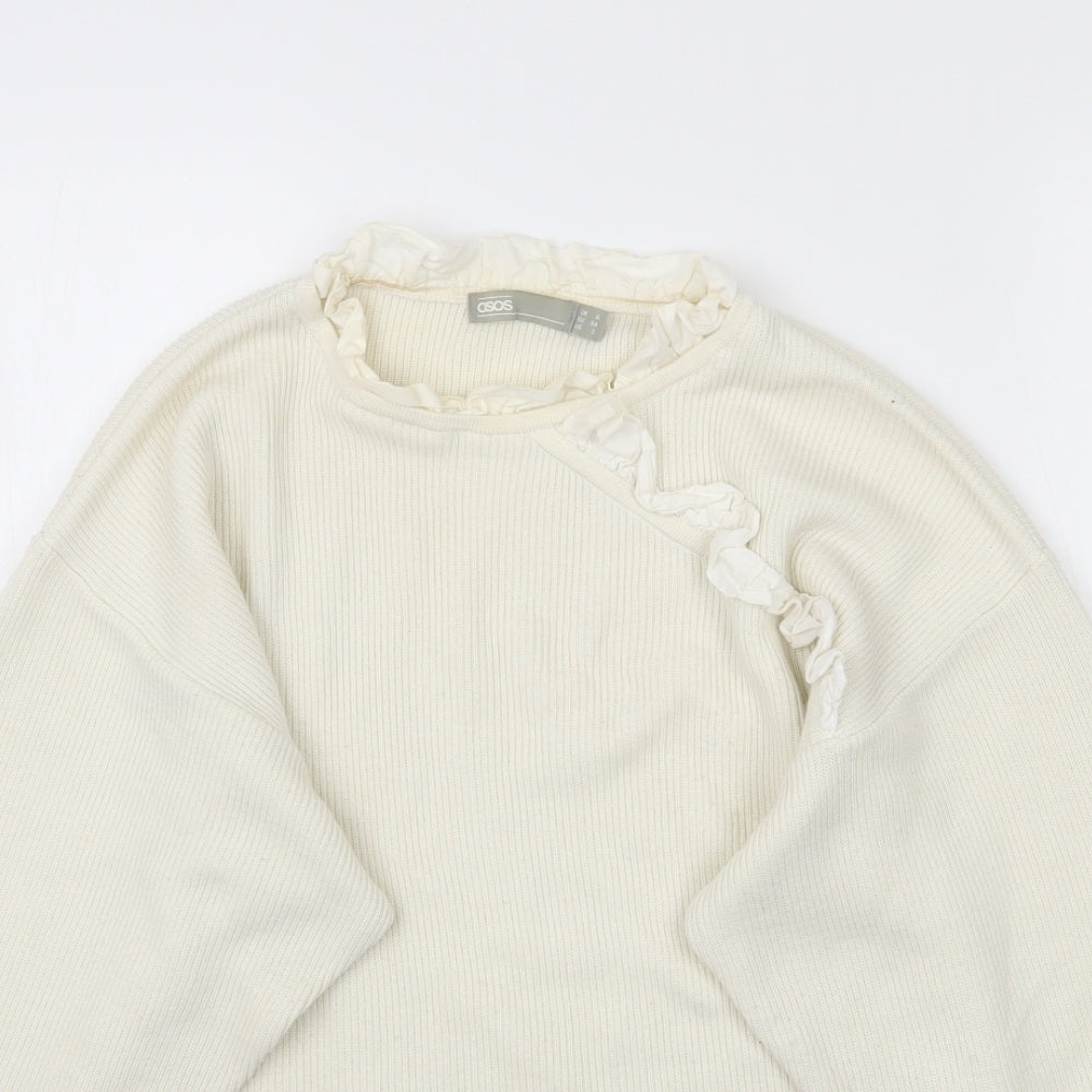ASOS Womens Ivory  Knit Pullover Jumper Size 6