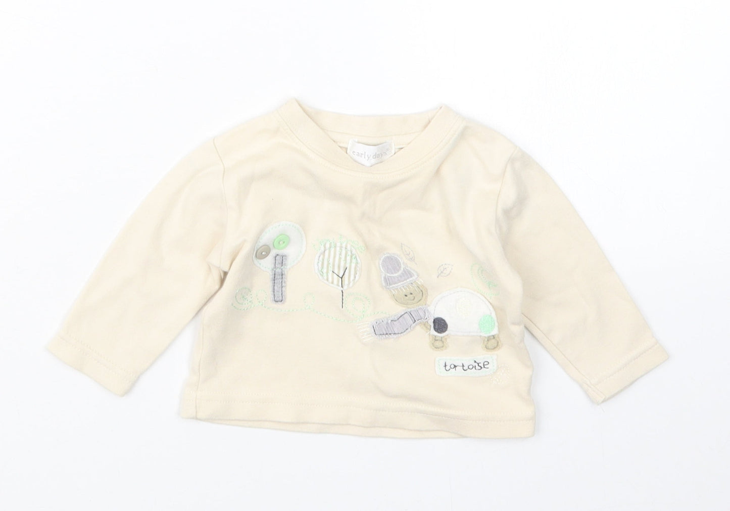 Earlydays Boys Beige   Basic T-Shirt Size 0-3 Months