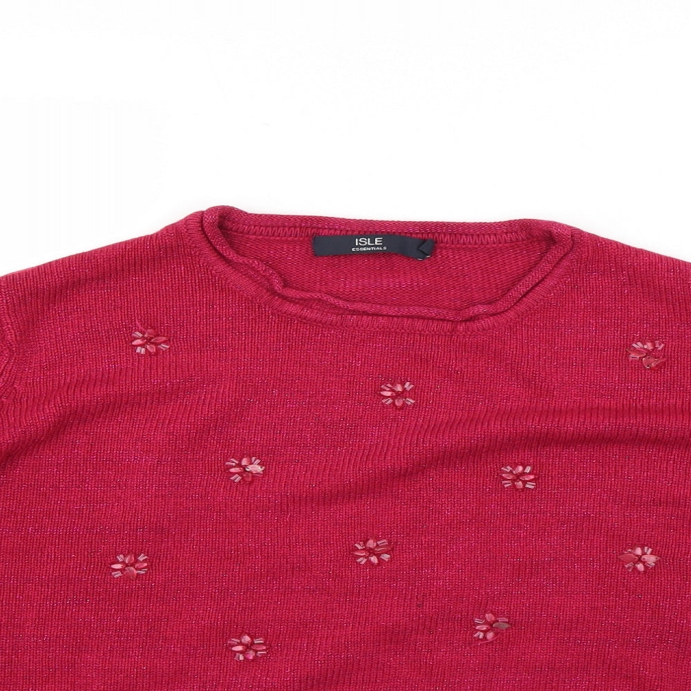 isle Womens Pink   Pullover Jumper Size 22