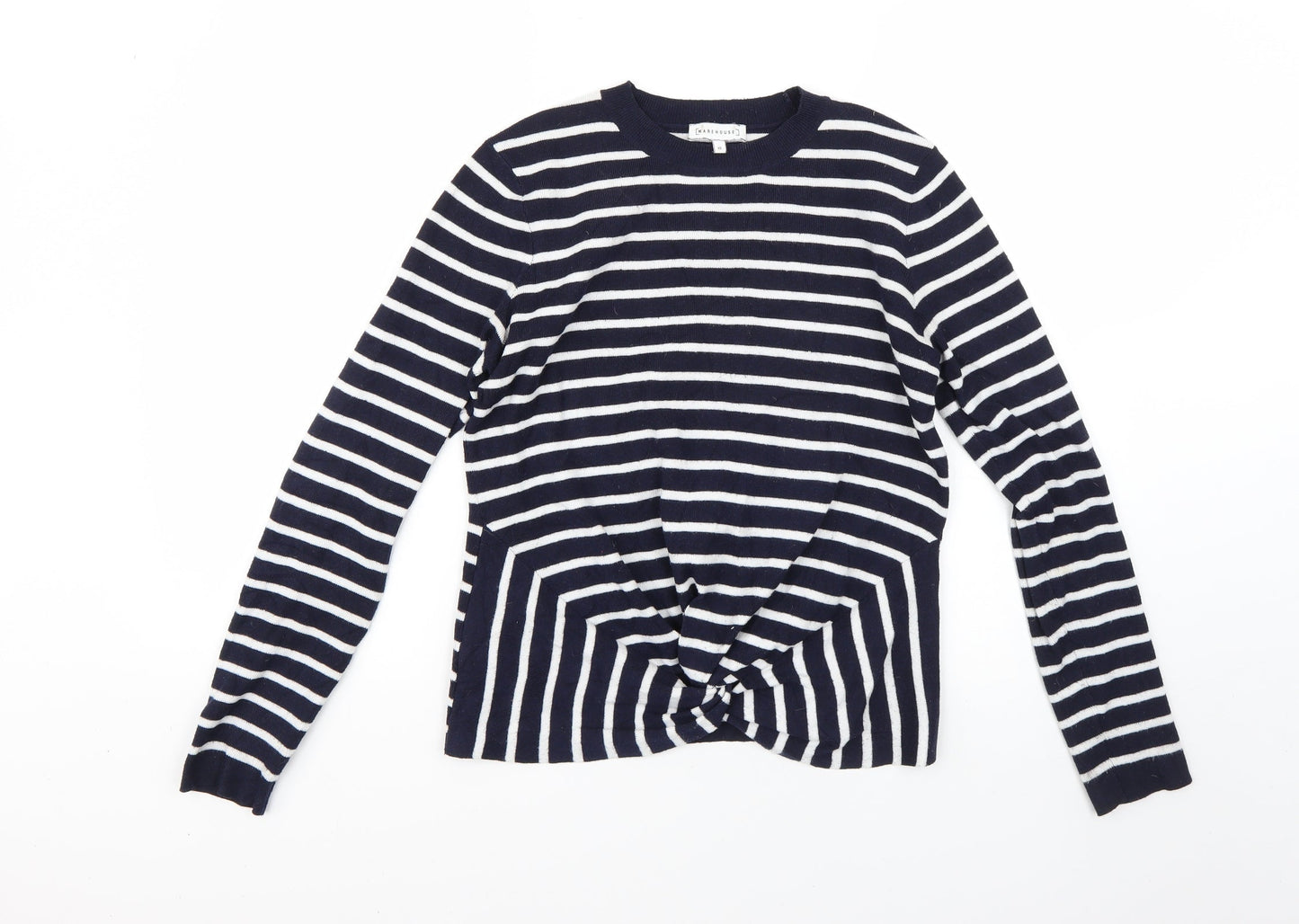 Warehouse Womens Multicoloured Striped  Pullover Jumper Size 10