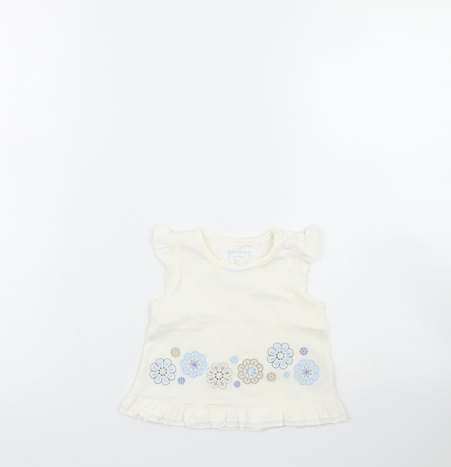 TU Girls White   Basic Blouse Size 0-3 Months