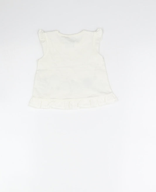 TU Girls White   Basic Blouse Size 0-3 Months