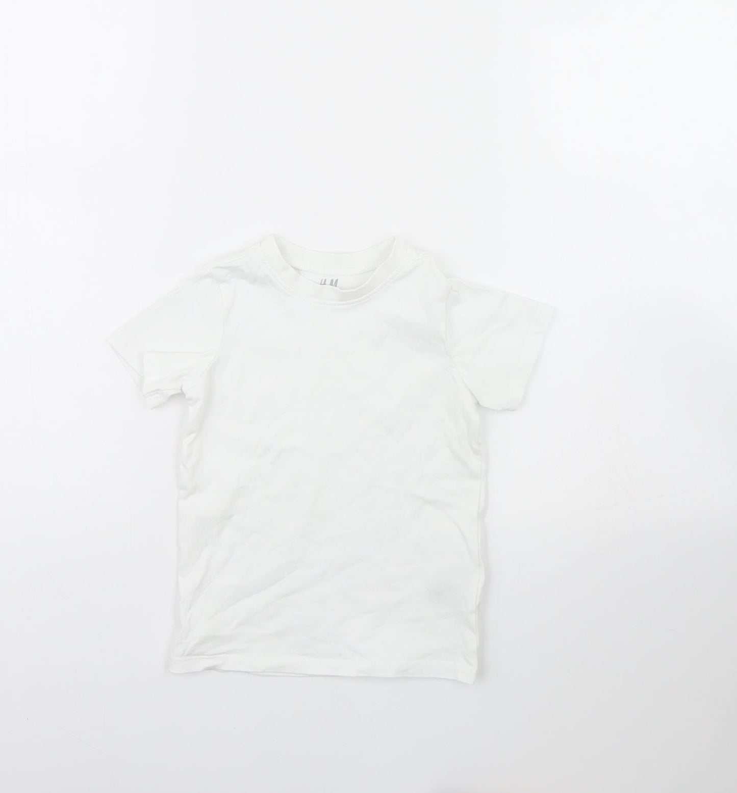 H&M Boys White   Basic T-Shirt Size 2 Years