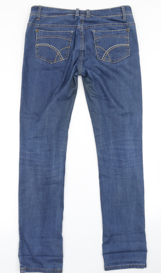 Diamonds & Divas Womens Blue  Denim Skinny Jeans Size 12 L31 in