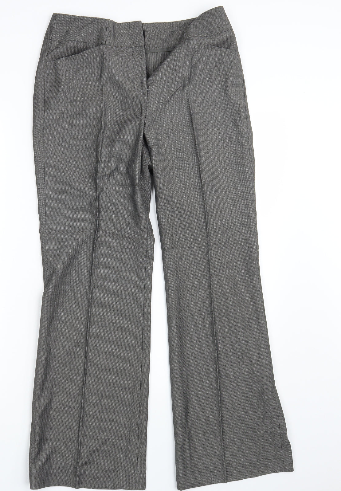 M&S Womens Grey   Dress Pants Trousers Size 8 L29 in