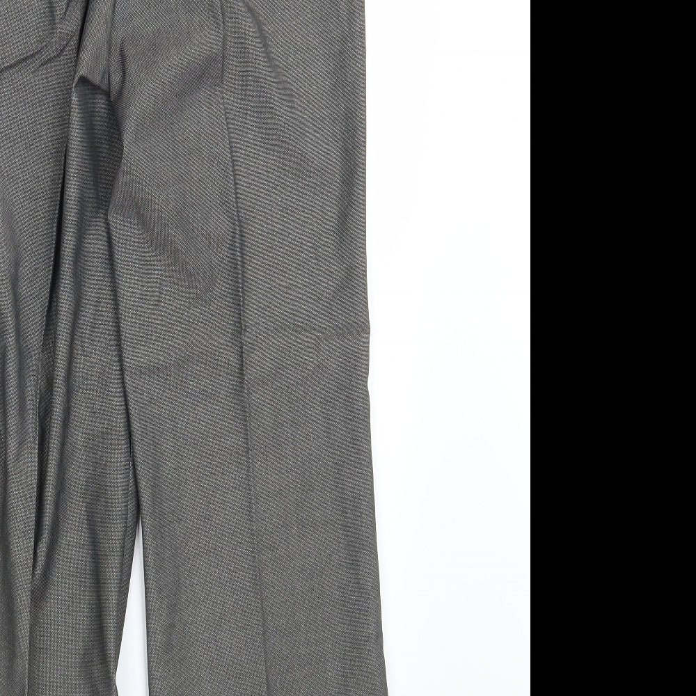 M&S Womens Grey   Dress Pants Trousers Size 8 L29 in