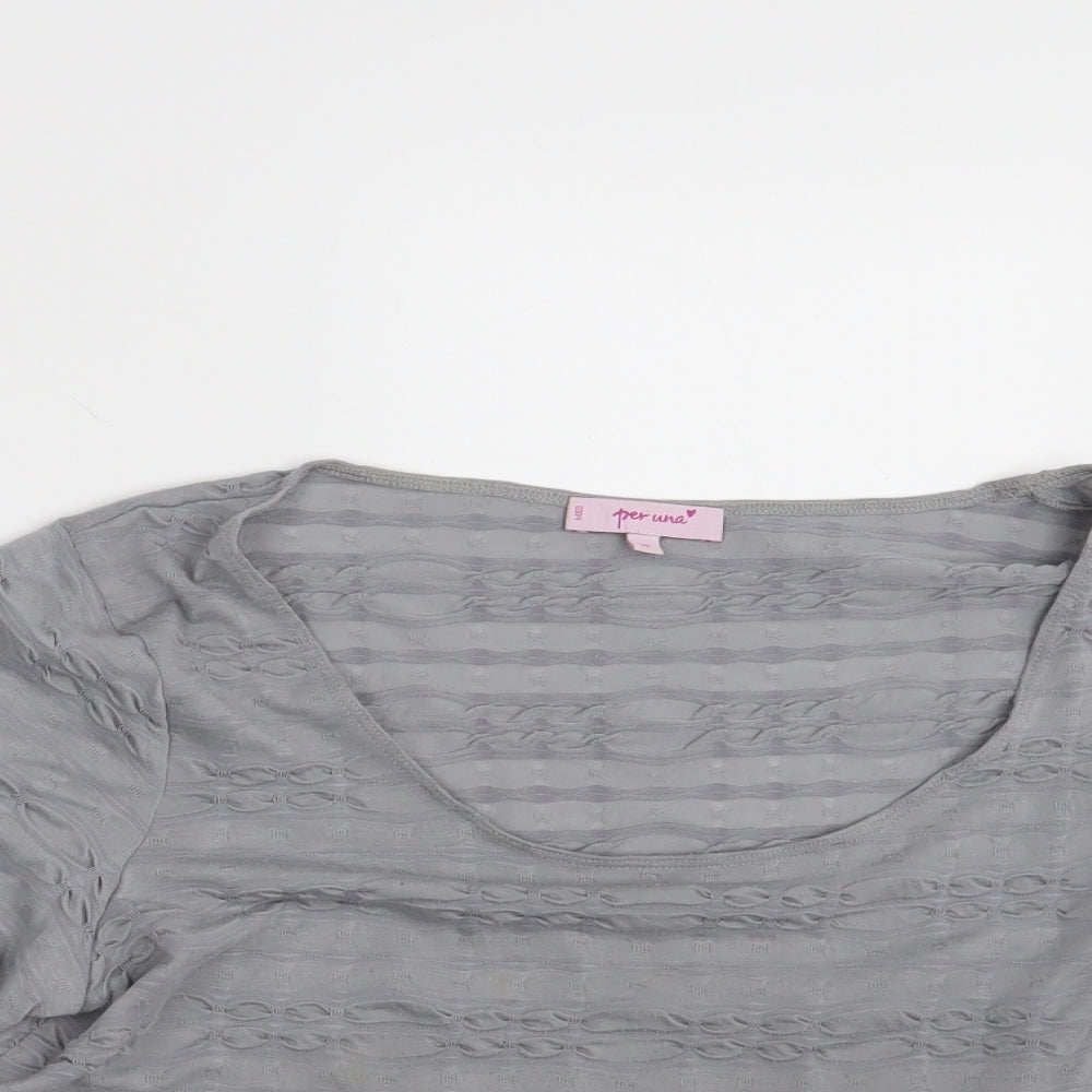 Per Una Womens Grey   Pullover Sweatshirt Size 16