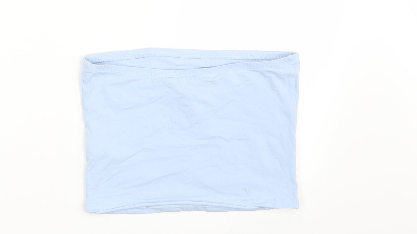 New Look Womens Blue   Cropped Blouse Size M