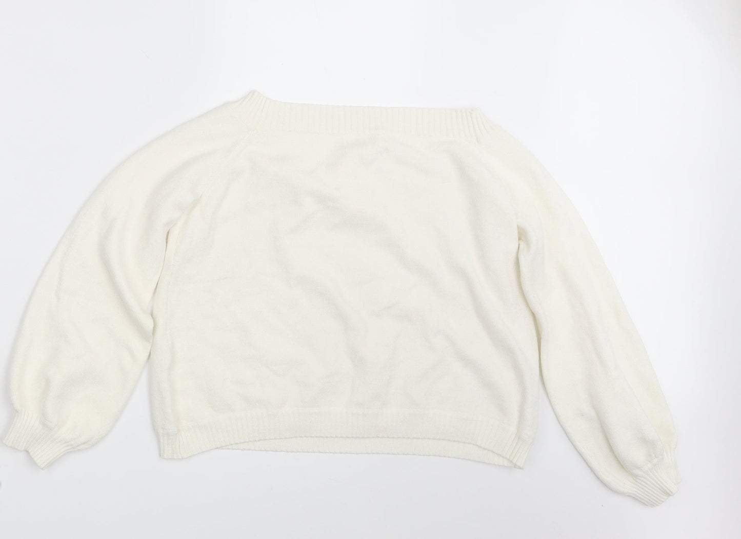 Honey Punch Womens Ivory  Rayon Pullover Jumper Size M