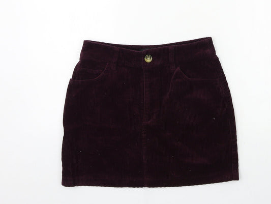 FOREVER 21 Womens Purple  Corduroy A-Line Skirt Size S