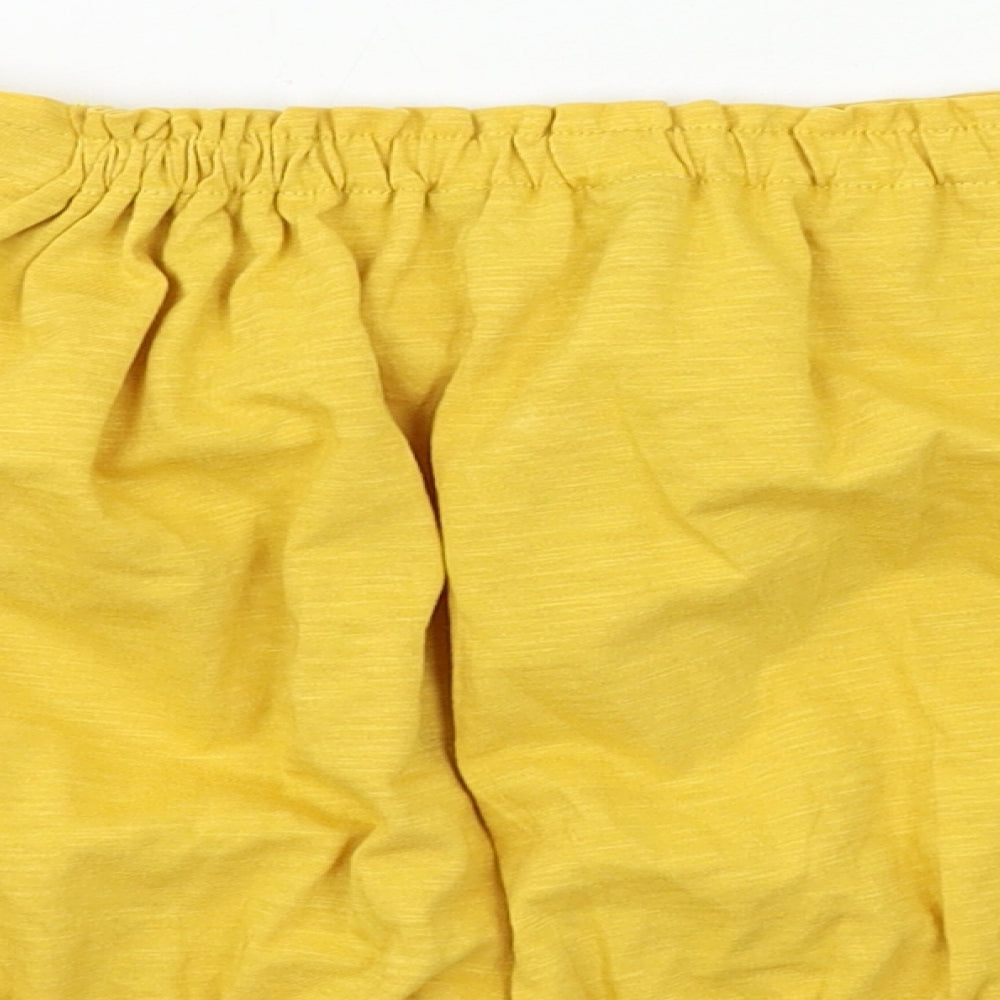 New Look Womens Yellow  Jersey Basic Blouse Size 8