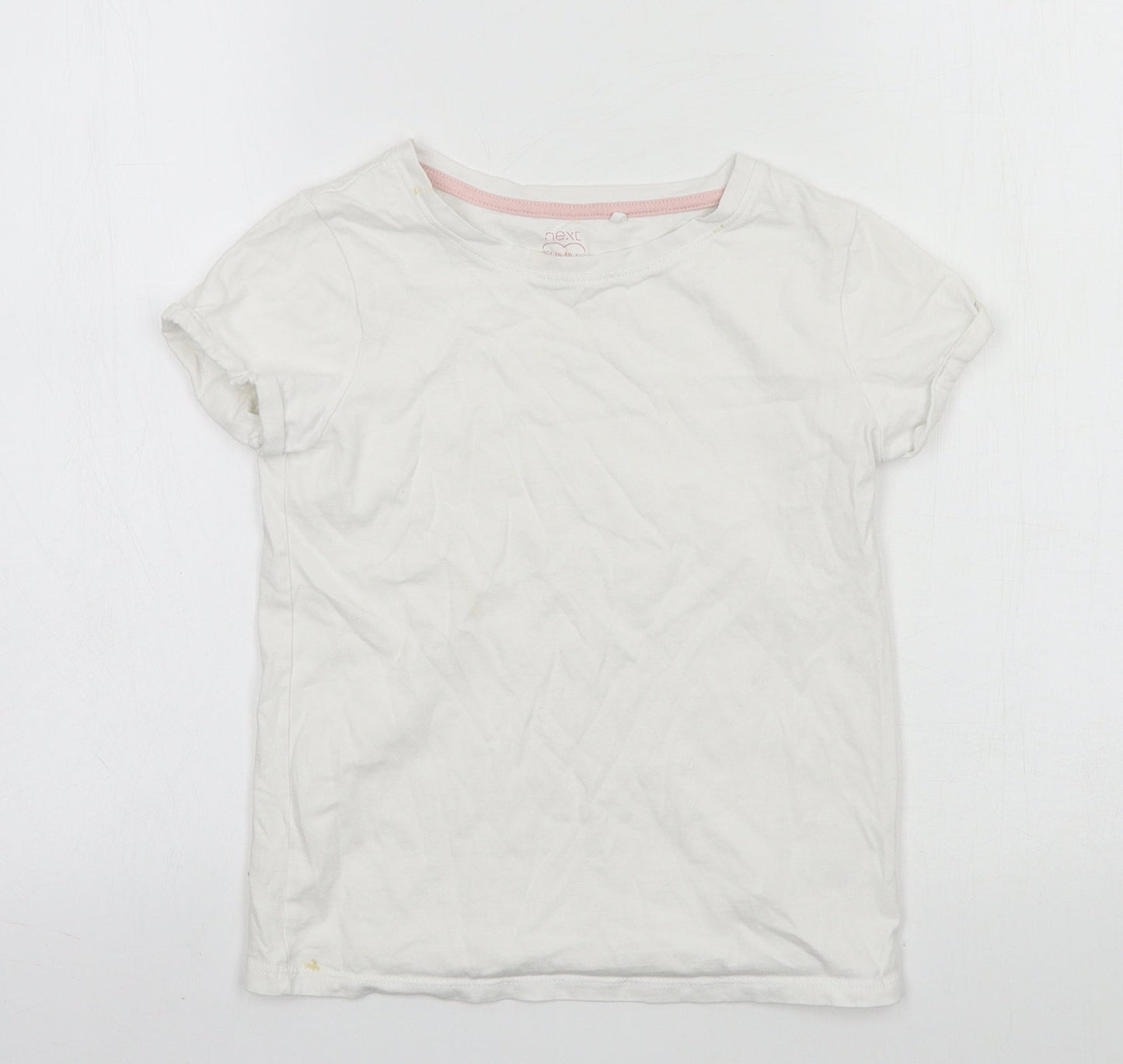 NEXT Girls White  Jersey Basic T-Shirt Size 9 Years