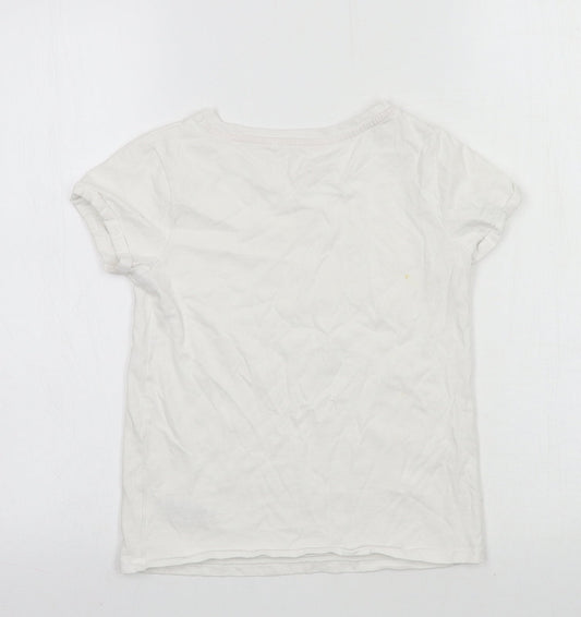 NEXT Girls White  Jersey Basic T-Shirt Size 9 Years