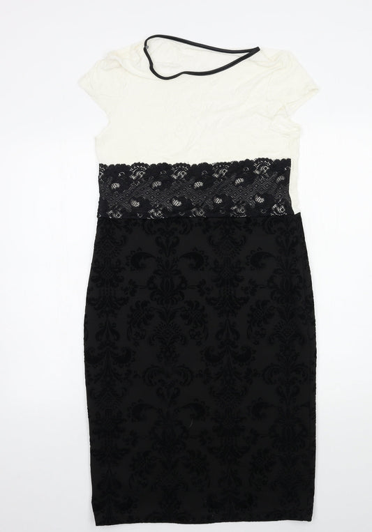 Preworn Womens Ivory  Jersey Bodycon  Size 14