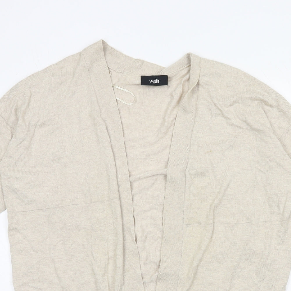 Wallis Womens Beige  Knit Cardigan Jumper Size M