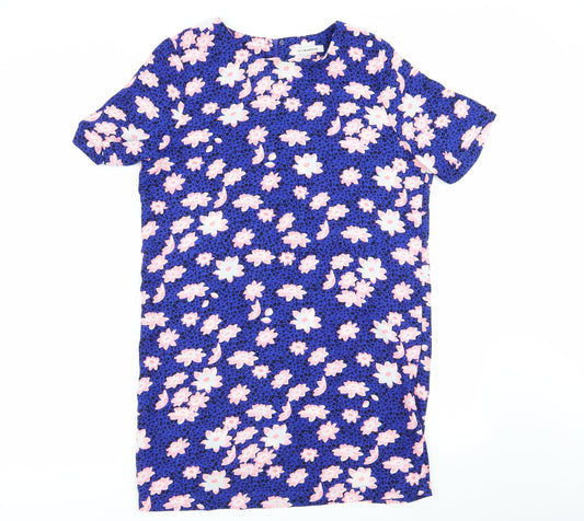 Glamorous Womens Blue Floral  A-Line  Size 12