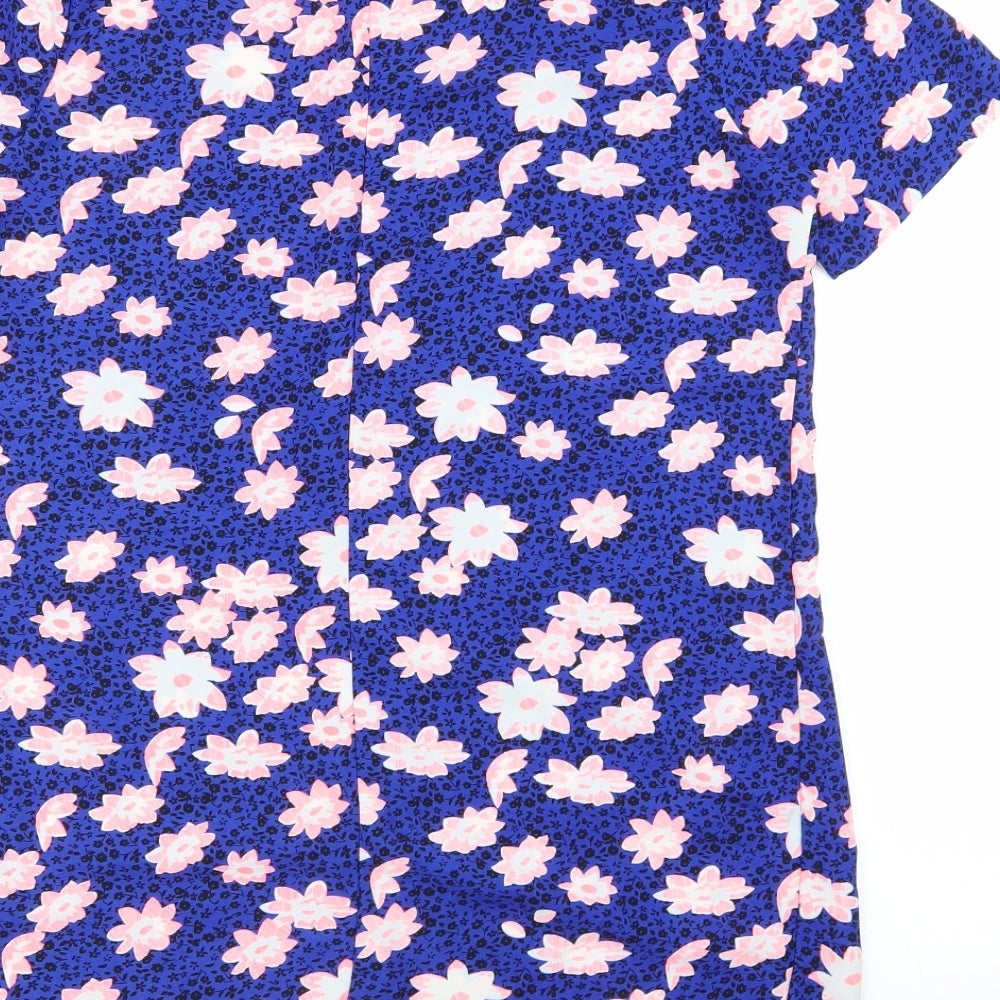 Glamorous Womens Blue Floral  A-Line  Size 12