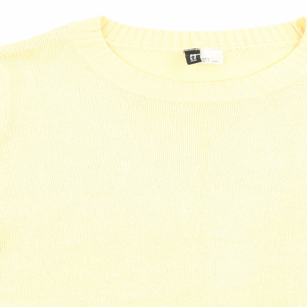 Divided by H&M Womens Yellow   Pullover Jumper Size L