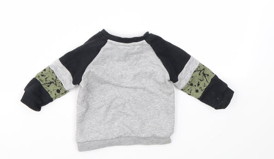 F&F Boys Grey   Pullover Jumper Size 3-6 Months