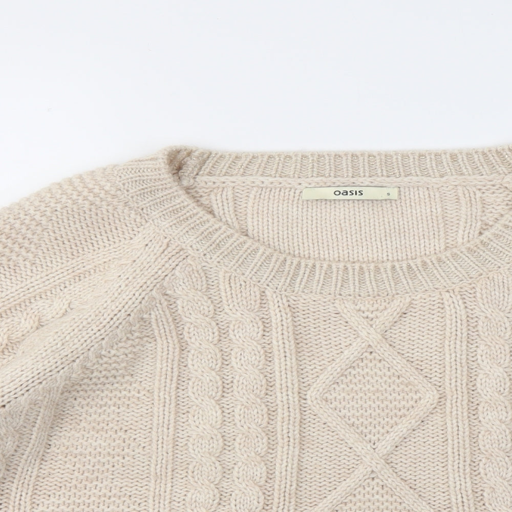 OASIS  Womens Beige   Pullover Jumper Size S