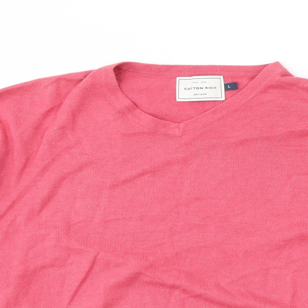 JHON LEWIS  Mens Pink   Pullover Sweatshirt Size L