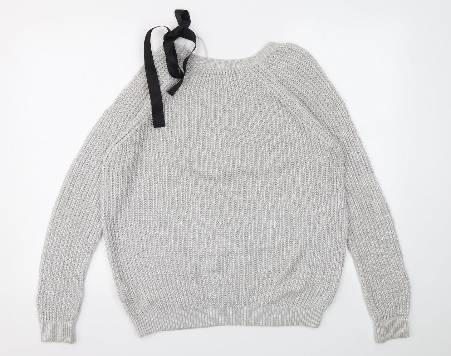 NEXT Womens Grey Houndstooth  Pullover Jumper Size 8