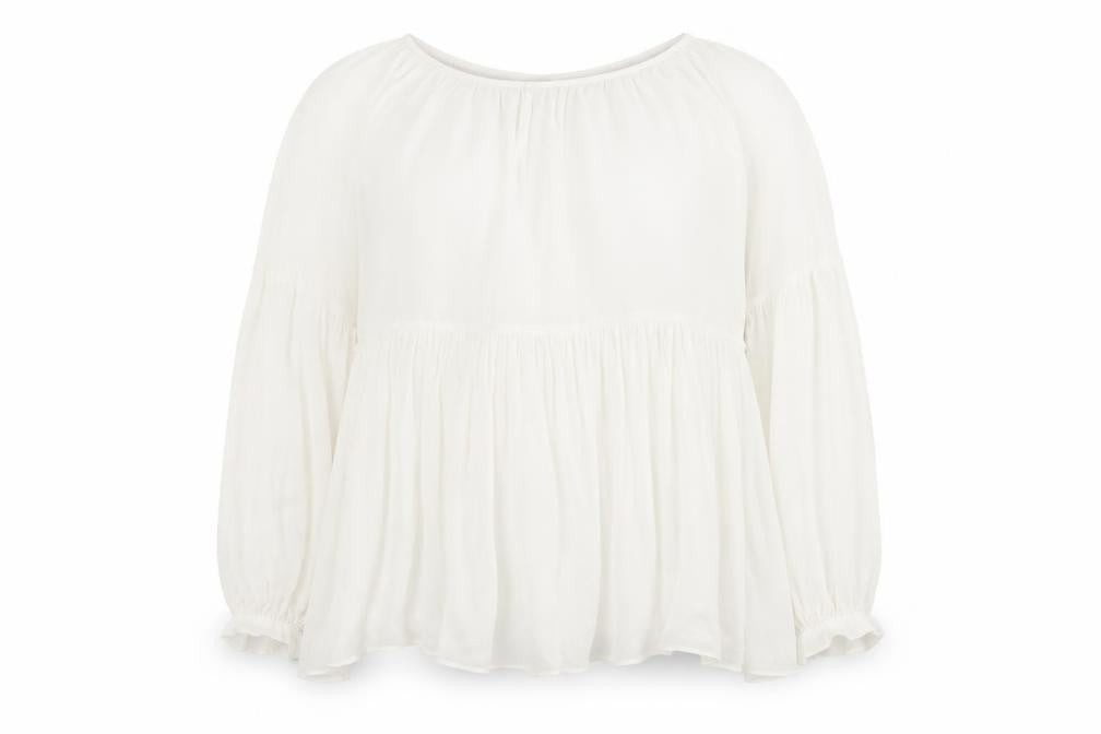 M&S Womens White   Basic Blouse Size 6