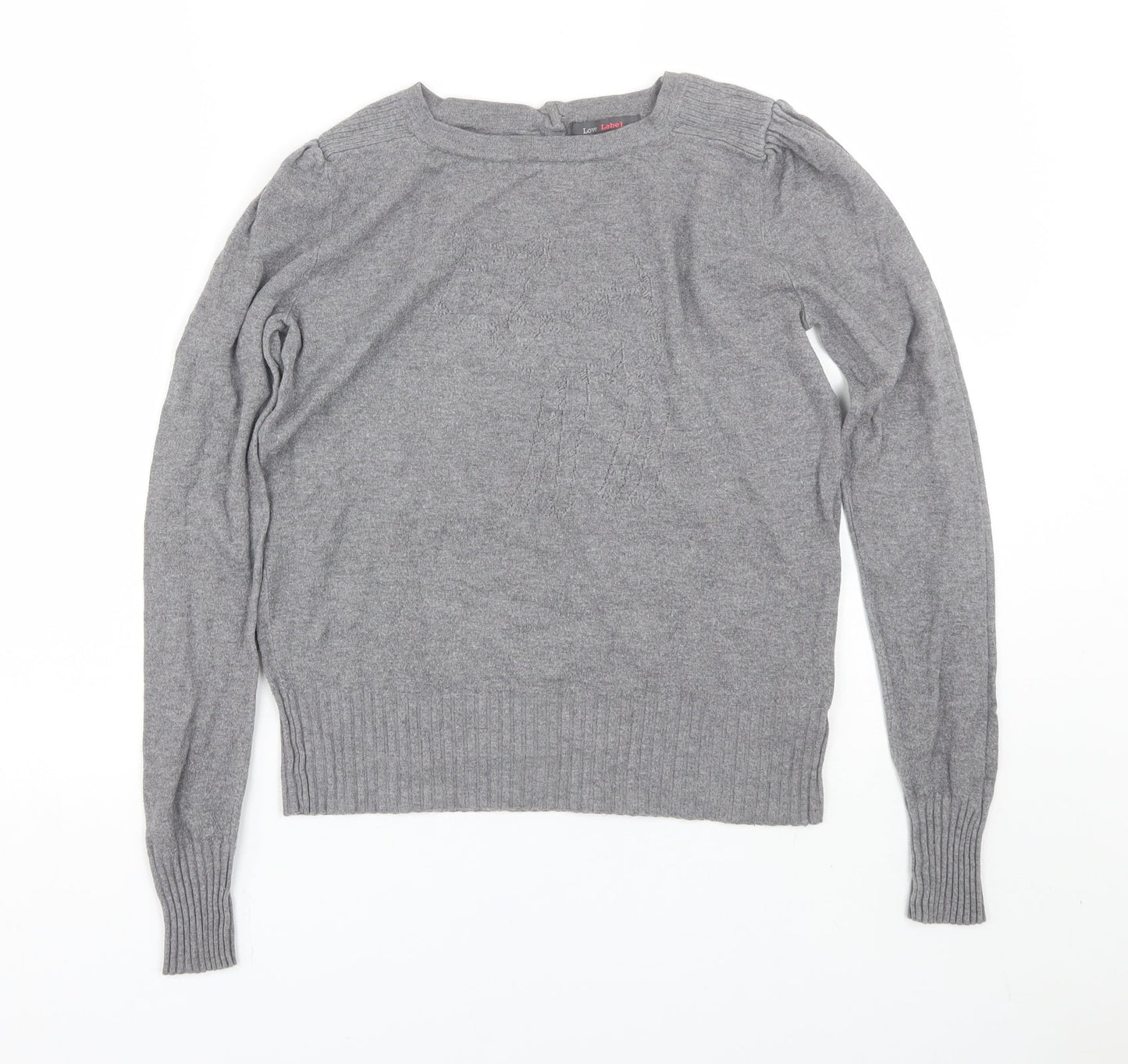 Love Label Womens Grey   Pullover Jumper Size 14